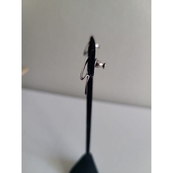 Monet silver tone pierce earrings - Picture 2 of 8